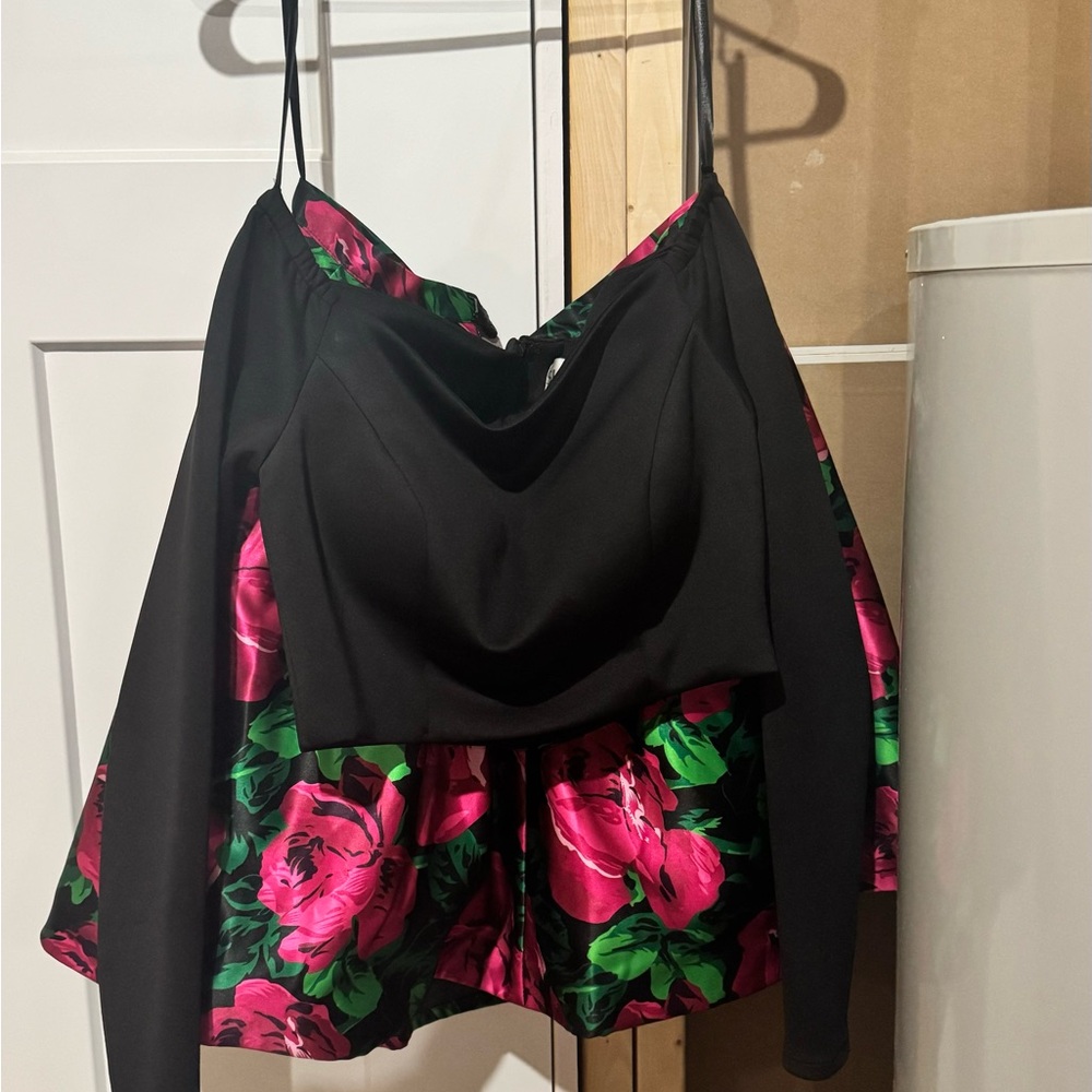 Sherri hill cocktail skirts and black Sherri hill long sleeve top
